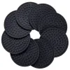 Topp 4.3Im 6st/Set Black Round Silicone Drink Coasters Cup Mat Cup Oskledar Tabeller med hållare 60st