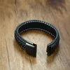 Äkta läderarmband för män namn anpassat graverat logotyp frimurer vän presentlänk kedja2524