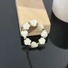 Cluster Ringe Weiße Muschel Blatt Blume Herz Ring Handgemachter Schmuck Edelstahl Mode Frauen Aussage für Hochzeit Party Großhandel