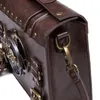 Sacs d'école PU mallette en cuir sac à bandoulière médiéval Steampunk Vintage sac à main messager femmes horloge fourre-tout bandoulière côté main homme 231007