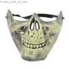 Party Masks Halloween Half Face Masks Costume Party Skull Mask Wargame Tactical Mask Motorcykel Party Prop Cusume Skull Mask Half Face Masks Q231007