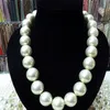 Llrare enorm 16mm White South Sea Shell Pearl Necklace 18 295J