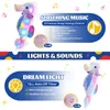 Plush Dolls 40cm Seahorse Colorful LED Light Toys Musical Soft Cute PP Cotton Light up Stuffed Animals for Girls Birthday Gift Toy 231007