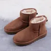 Designer Classic Ultra Mini Boots Snow Boot Platform Short Women Men Fur Sheepskin Tasman Tazz Chestnut Sand Mustard Seed Beige s Australian Winter Aikle Solid color