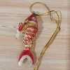 سلاسل المفاتيح Sway Cloisonne المينا اللطيفة Koi Fish Charms لمحلات Carp Clothant