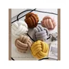 Oreiller créatif coréen en peluche de couleur unie, oreiller torsadé avec nœud rond de forme spéciale, décoration rétro pour la maison, Halloween