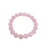 Charm Armbänder Großhandel Rosa Rose Pulver Kristall Quarz Naturstein Streche Armband Elastische Schnur Pulserase Schmuck Perlen Liebhaber Frau Geschenk 231006