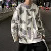 メンズセーター秋のタイダイハラジュクファッションセーター