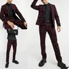 Costumes pour hommes Mode Hommes Sur Mesure 2 Pièces Moderne Imprimé Sur Mesure Beau Mariage Fit Slim Formel Occasionnel Bal