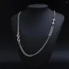 Chains Stainless Steel Reflection Artificial Pearl O-Chain Fashion Trend Minimalist Men Necklace Jewelry Gift For Him