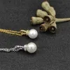 Collier plaqué argent pour femmes, bijoux classiques, cadeau de créateur, perle de luxe, or 18 carats, MJ5A