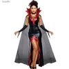 Tema Traje Halloween Cosplay Venha Vampiro Bruxa Vestido Mulheres Patente Couro Prom Magic Fe Demon Role Playing Cloak Carnaval Vestido UpL231007