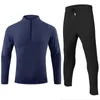 Tracksuits masculinos terno esportivo correndo roupas de ginástica ciclismo apertado primavera outono e inverno de secagem rápida