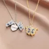 Colliers pendentifs Collier de papillon de la mode pour les femmes I Love You Can ouvrir les accessoires de bijoux pour femmes