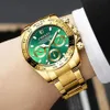 Wristwatches Chenxi Luxury Business Watch Men Gold Watches Green Face Dial Luminous Stail Steel Band Quartz Reloj Homebrewristw284g