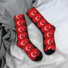 Chaussettes pour hommes, drapeau de la turquie, Harajuku, bas absorbant la sueur, accessoires toute saison, cadeaux pour hommes et femmes