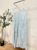 Sukienki przypadkowe Sprawdź satynową szykowną sukienkę ścinającą talię, aby pokazać szczupły długi lato 2023 styl
