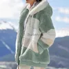 Kvinnors päls faux päls kvinnor varma plyschjackor faller vinter faux päls lapptäcke överdimensionerad blixtlås utkläder damer elegant lös fleece huva kappa jacka231007