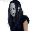 Partymasken Horror Halloween Hexenmaske Party Maskerade Gummi Latexmaske Geist Sadako Grudge Hedging Schwarze Maske Zombiemasken Q231007