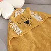 Ręczniki szatę unisex dziecięce Baby BathroBe Ręcznik Flanela Flanela Cartoon Boy Girl Ultra-Soft z kapturem szacie spa urodzone