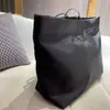 Czarna torebka nylon totebag mężczyzn kobiety torby na ramię PD torba projektantka duża pojemność torba zakupowa logo haftowane pod pachami torby damska