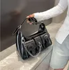 wholesale shoulder bags large-capacity multifunctional women motorcycle bag punk style black leather handbag niche design pocket chain fashion backpack 8931#