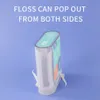 Dispensador de fio dental, suporte automático, palitos de plástico com caixa de armazenamento de fios, portátil, recarregável, palhetas de fio dental 231007