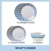 Dinnerware Sets Expressions 12-Pc Set Service For 4 Durable And Eco-Friendly Higher Rim Glass Plate & Bowl Microwave Jog