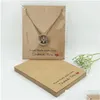 Other 10X8Cm Handmade With Love Packing Card Necklace Display Print Thank You Paper 100Pcs Add100 Plastic Bag Drop Delivery Jewelry Othka