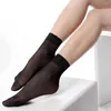 Chaussettes d'été pour femmes, 5 paires, Sexy, Ultra fines, en soie, coupe basse, bas courts à la cheville