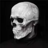 Party Masks Full Head Skull Mask Carnival Adults Realistc Anonym Halloween Moveble Mouth Käken Anime Horror Hjälm Skeleton Headgear Masks Q231009