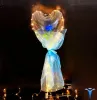 Party Decoration Led Bobo Balloon Flashing Light Heart Shaped Rose Flower Ball Transparent Valentines Day Gifts