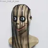 Party Masks Halloween Horror długie włosy Pvc Momo Mask Scena Dekoracja Dekoracja kreatywnego tańca
