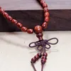 Charm Armband rak Little Leaf Red Sandalwood Buddha Bead Armband 3-5mm Meter Tubular Women's Handstring Hanging Chain