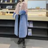 Kvinnors päls faux päls kvinnor kontrast färg mink faux plus size päls kappa s-5xl vinter päls dam long coat casaco feminino de pelinho 231005