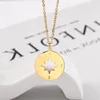 Pendant Necklaces Style Jewelry Compass Necklace Simple Creative Letters Clavicle Chain Friend Gift