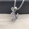 Women for Necklace Anchor Pendant Amulet Necklaces Luxury Jewlery Designer Fine Jewerly Without Stone Good Quality No Lose Color Free fashion Shipping