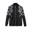 Felpe con cappuccio da uomo PIED Brand Cotton HOODIE Jacket SNAKE STONES Mens Felpe spesse calde Pullover Hip-Hop Strass Lusso