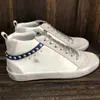 Marque High Star Baskets Or Femmes Hommes Paillettes noires Do-old Cuir sale Imprimé léopard PinkLuxury Gold High Tops Classic White Chaussures de plein air