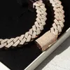 KIBO Custom Hip Hop Naszyjnik VVS 925 STREBLING SREBRNY DIMONT DIAMENT MOONDANITE 14K Rose Rose Cuban Link Chain