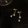 Dangle Earrings 2023 Classic Elegant Imitation Pearl For Women Chain Long Tassel Exquisite Drop Earring Wedding Jewelry