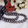 NOWE Naszyjniki Pearls Jewelry Urocze 9-10 mm naturalny Tahitian Black Pearl Naszyjnik 20 cali 308m