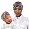 2 pièces/ensemble maman et moi chapeau Turban musulman motif de noeud africain imprimé tissu Bonnet filles nouveau-né Turban torsion noeud bandeau