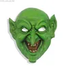 Party Masks Halloween Long Face Green Witch Mask Wizard Cosplay Pu Foaming Terror Masks Easter Carnival Party Costume Accessories Q231009