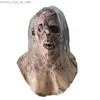 Party Masks Realistic Latex Party Mask Scary Skull Mask Full Head Halloween Masks Horror Cosplay Halloween Horror Zombie Face Skull Mask Q231007