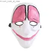 Maski imprezowe Maski do maskarady Party Scary Clowns Mask Payday 2 Halloween Horible Graffiti Graffiti Mask Mask Movie Cosplay Mask Q231009