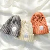 Beanieskull Caps Candy Color Sticked Beanie Winter Hat Lämplig för flickor Tjock Hat Ladies Casual Elastic Twisted Crochet 231006