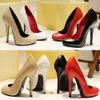 Chaussures habillées 55 pouces Stiletto talon haut unisexe élégant boîte de nuit bout rond pompe plus taille fête taille 36 en stock 231006