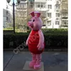 2024 trajes de mascote de porco rosa
