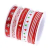 Christmas Decorations 5 Roll Christmas Ribbons Holiday Satin Gift Wrapping DIY Craft for Festival Decoration 231006